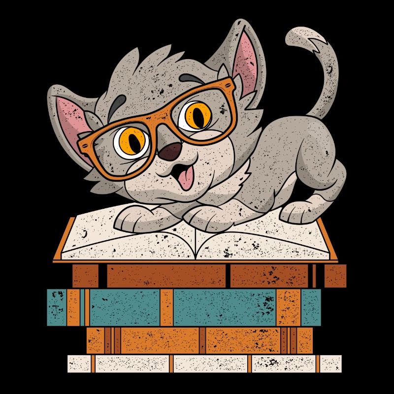 Cat Lover Bookworm Cadeau Lecture Chat