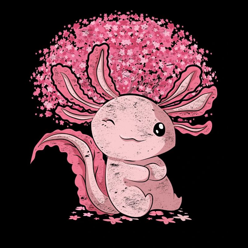Cadeau amphibien Cherry Blossom Tree Sakura Axolotl
