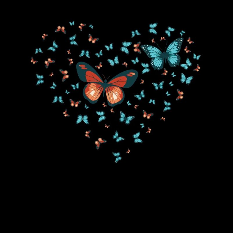 Papillons de jardin de cœur de papillon