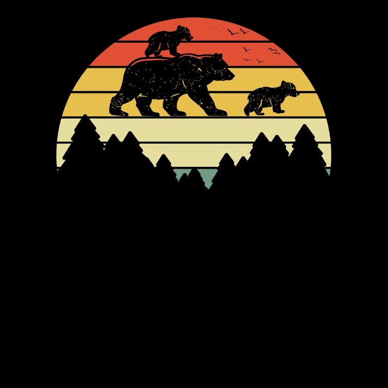 Daddy Bear climb the Mountain in Forest der Bär