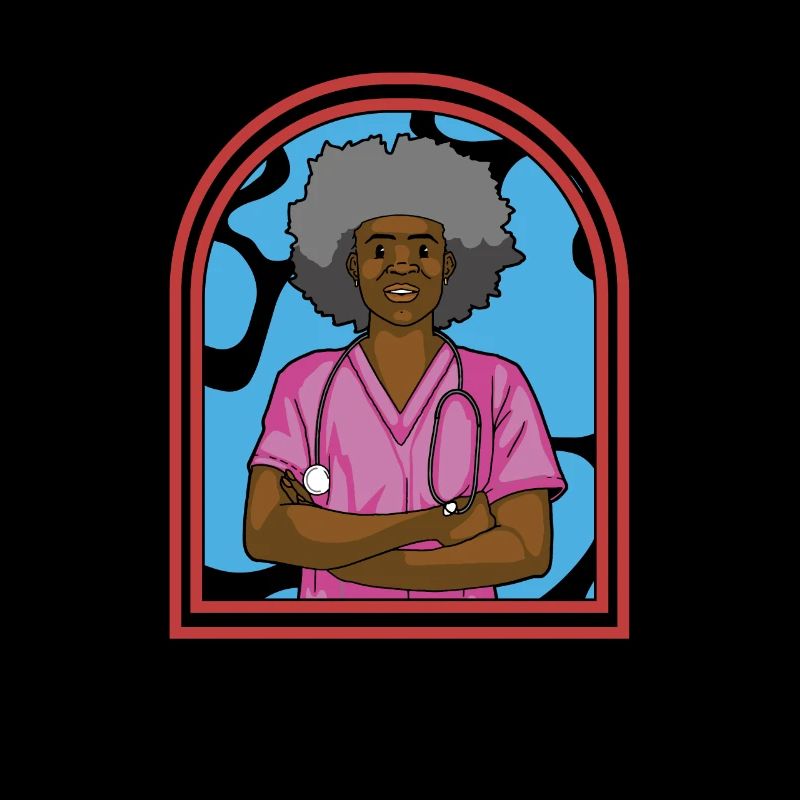 Krankenschwester Afro Notfall Krankenschwester