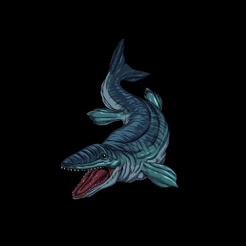 Zeichnung des Mosasaurus