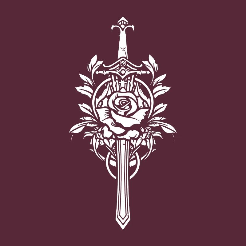 Red Rose Goth Sword