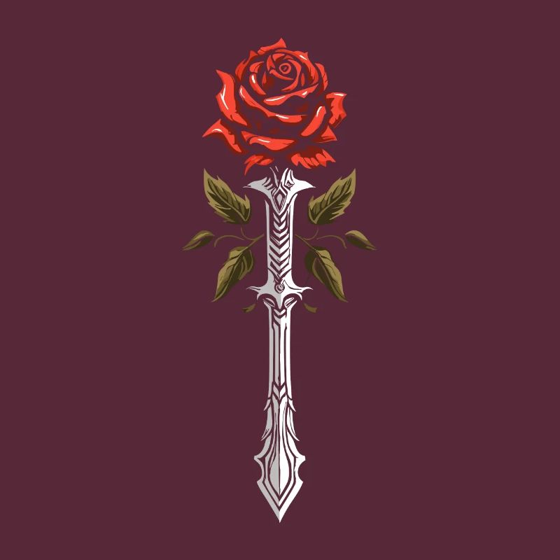 Red Rose Goth Sword