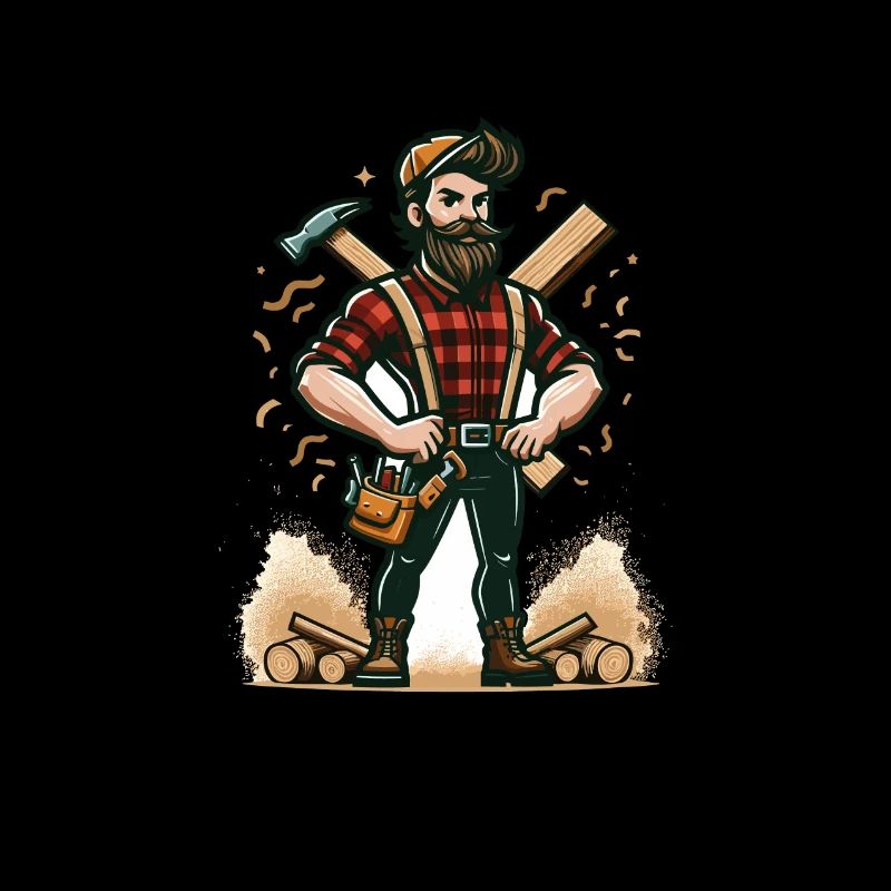Bûcheron Menuisier Bûcheron Charpentier Sciure de bois