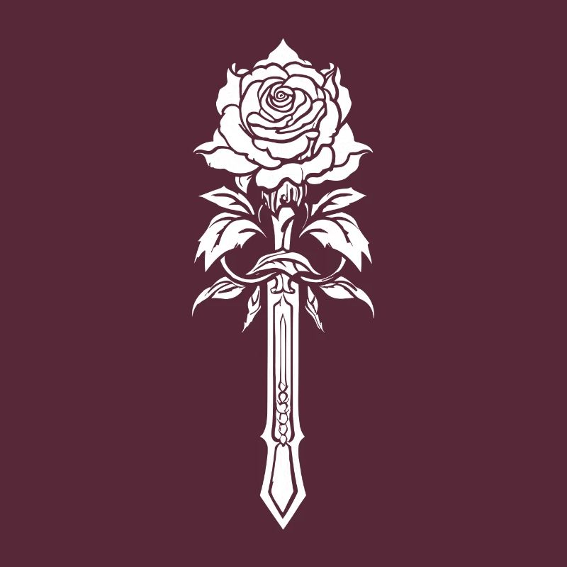 Red Rose Goth Sword