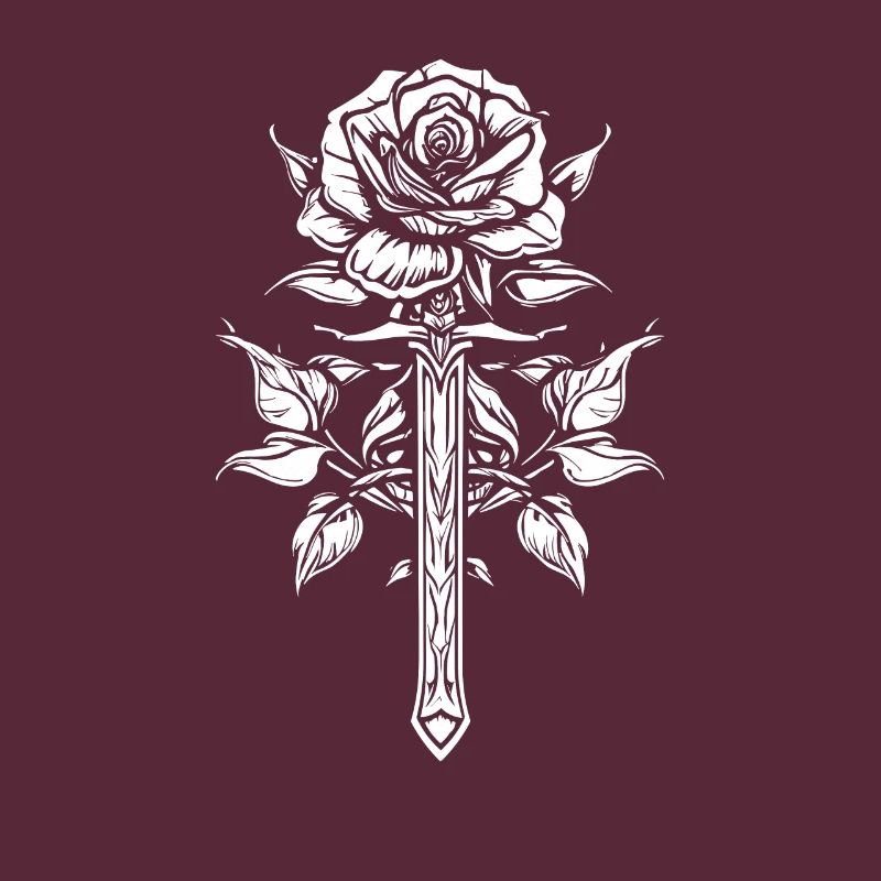 Rote Rose Goth Schwert