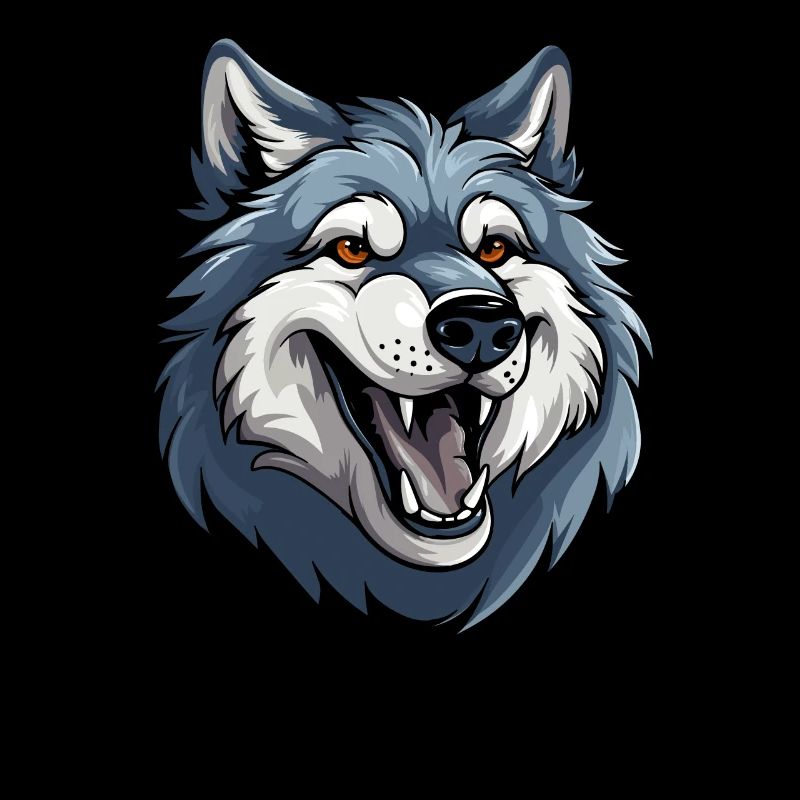 Loup souriant