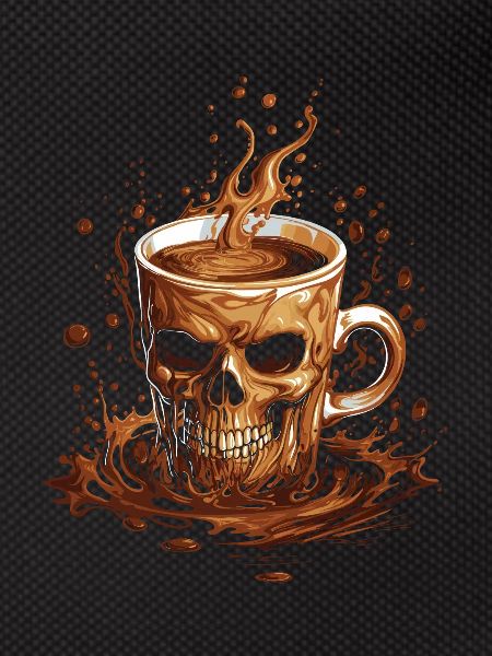 Coffee Cafe Skull