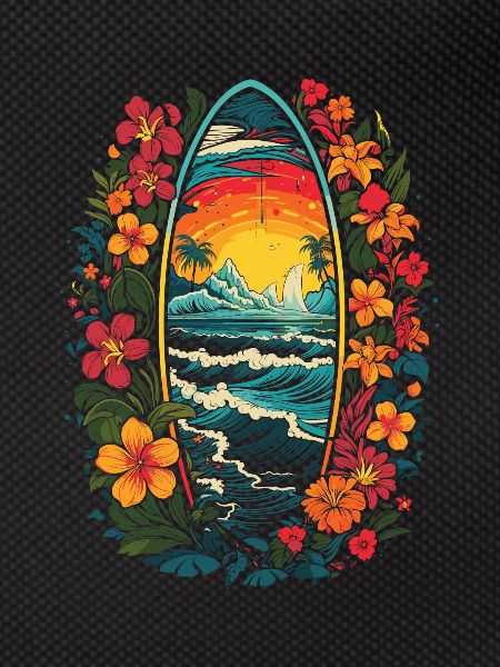 Surfer Surf Fleurs
