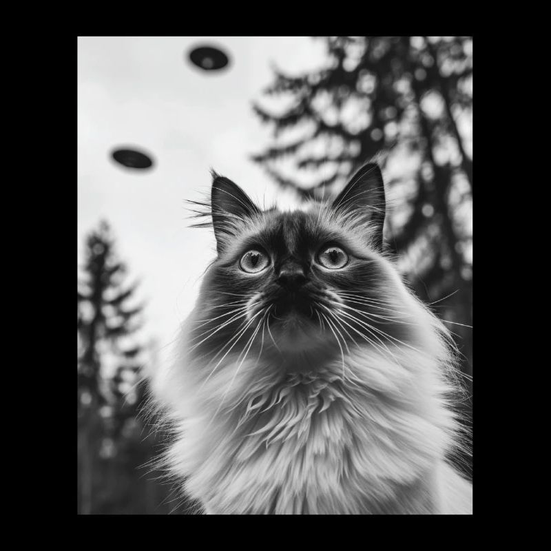 Chat - Alien Selfie Birman OVNI