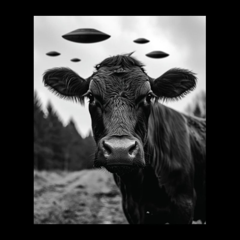 Kuh - Alien Selfie Black Angus UFO