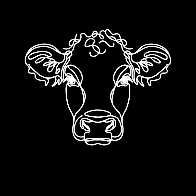Line Art Papa Maman Vache - Murray Gray