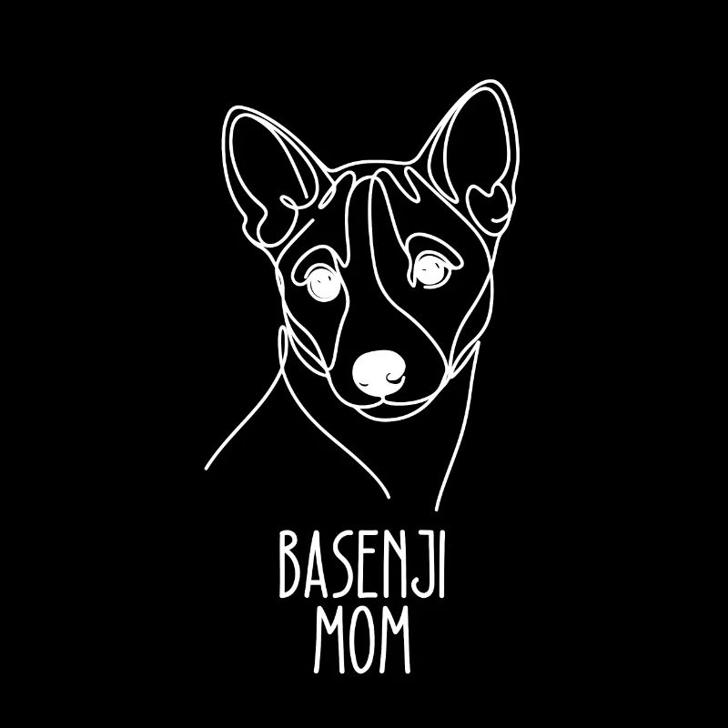 Maman au trait - Basenji