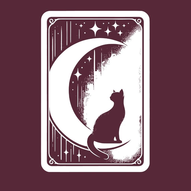 Mond Tarot Katze Chat de lune