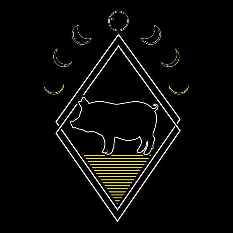 Pig Farmer Abstract Moon Phases