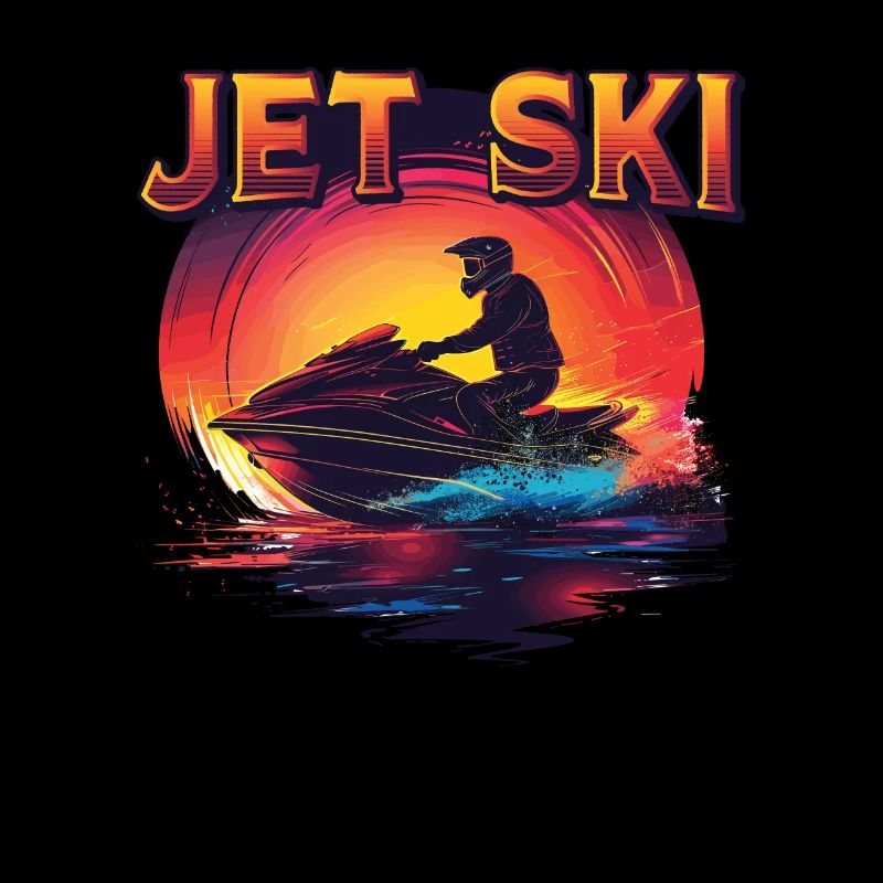 Jet Ski Adventure Retro Summer