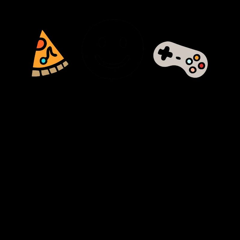 Funny Pizza Gamer with Controller Gaming Stick Men