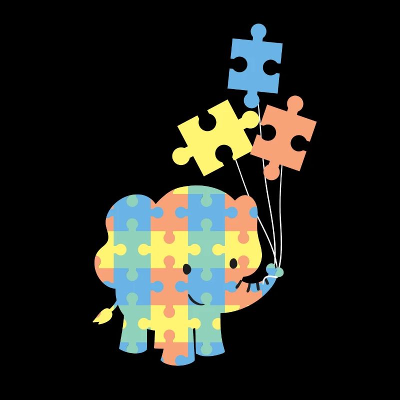 Éléphant autisme Sensibilisation à l'autisme Super-héros de l'autisme