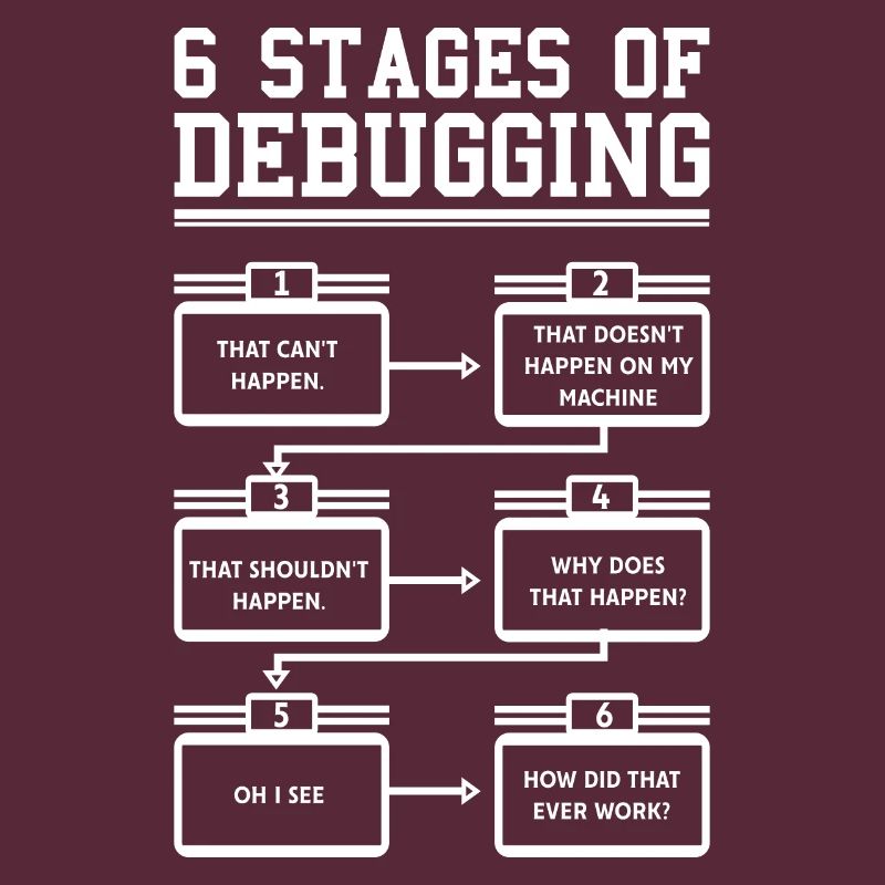 6 Stages of Debugging Programmer Software