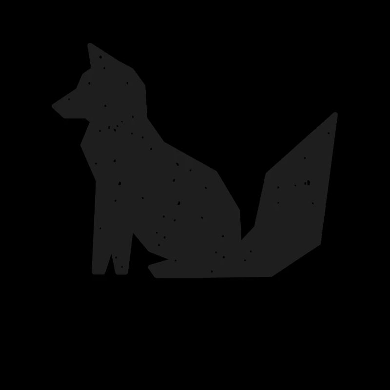 Modern minimal geometric Fox Wild Animal