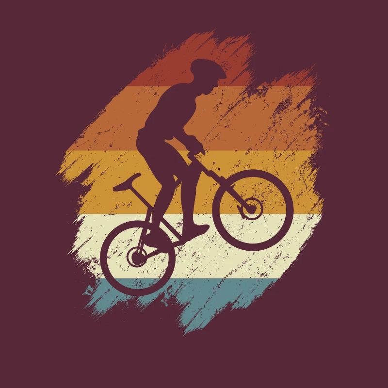 E-Bike, E-VTT, Retro coucher de soleil E-Biker