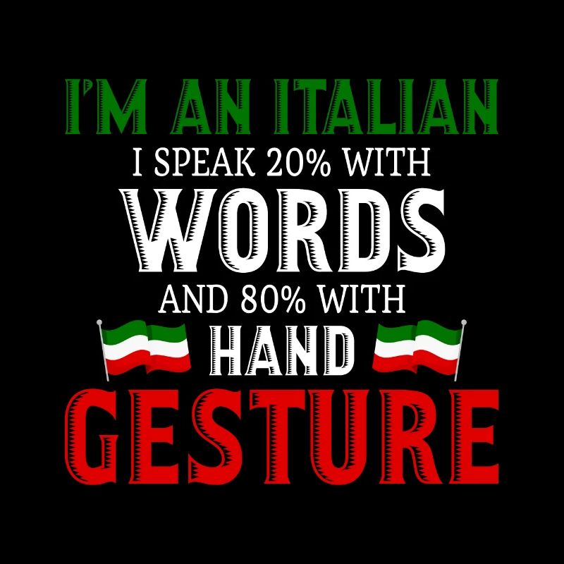 Ich bin ein Italiener spreche 20% mit Worten 80%