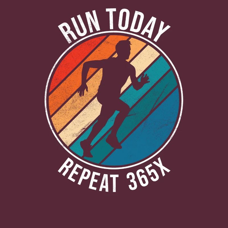 Retro Run Today Repeat 365 - Running Streak Runner