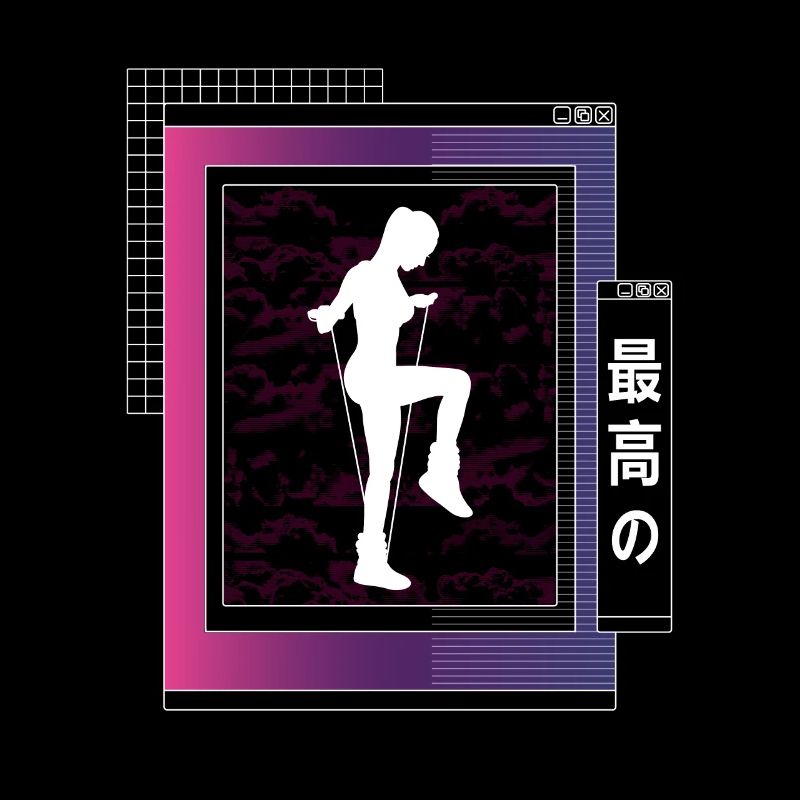 Vaporwave Metaverse Rope Jumping