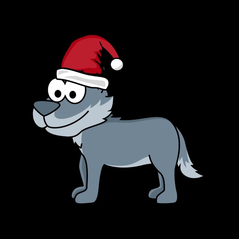 Wolf Comic Weihnachten