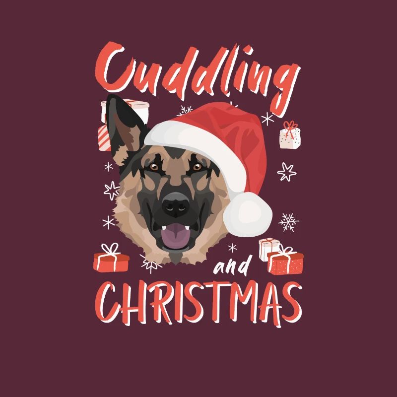 German Shepherd Merry Christmas