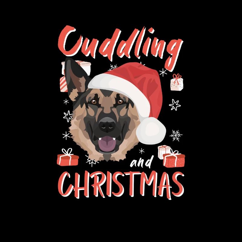 German Shepherd Merry Christmas