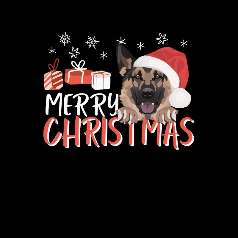 German Shepherd Merry Christmas