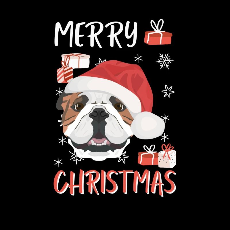 Bouledogue anglais Joyeux Noël