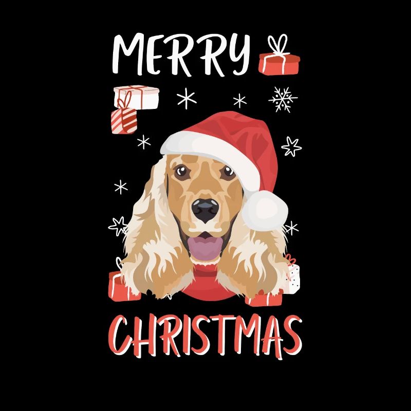 Deutsch Cocker Spaniel Merry Christmas