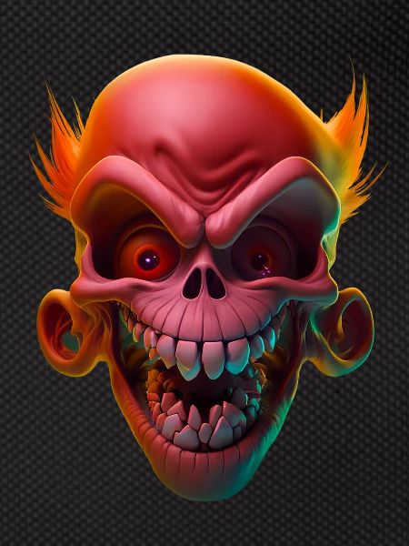 Red laughing Skull
