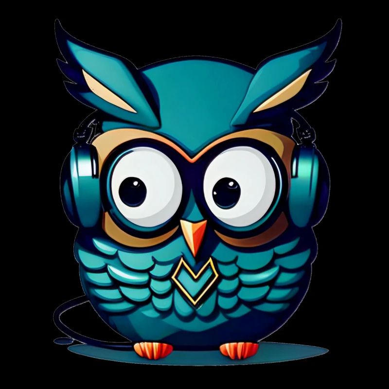 Casque turquoise Owl