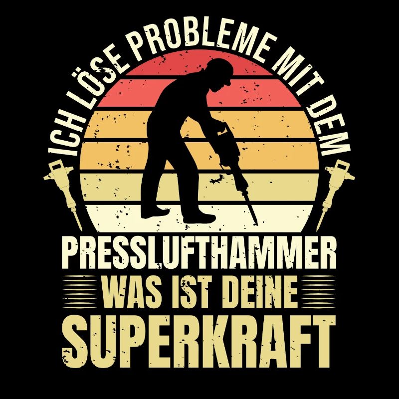 Ich Löse Probleme Mit dem Presslufthammer Straßenb
