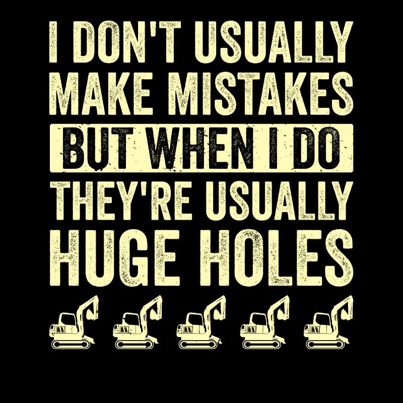 Retro Excavator Slogan Excavator Driver Construction Site