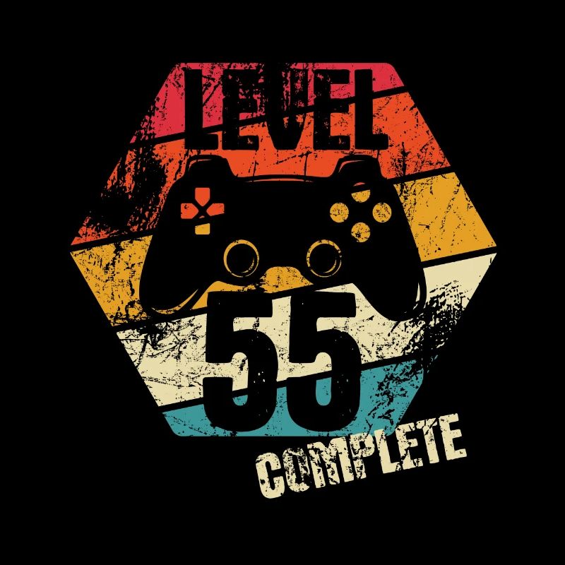 Level 55 Complete - Gamer - Birthday - Gift