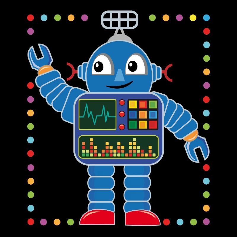 Petit robot coloré pour petits astronautes