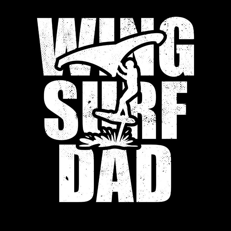 Wing Surf Dad mit Foil Board