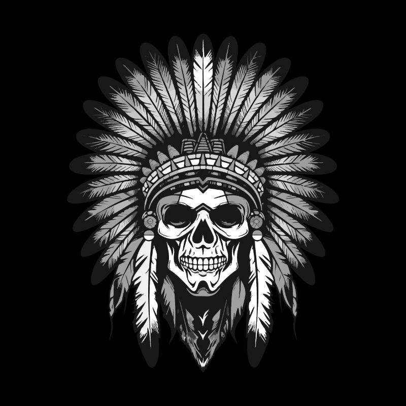 Chef du crâne indien Apache