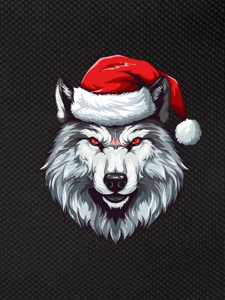 Wolf Portrait Christmas