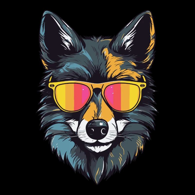 Wolf Kopf Porträt Cool