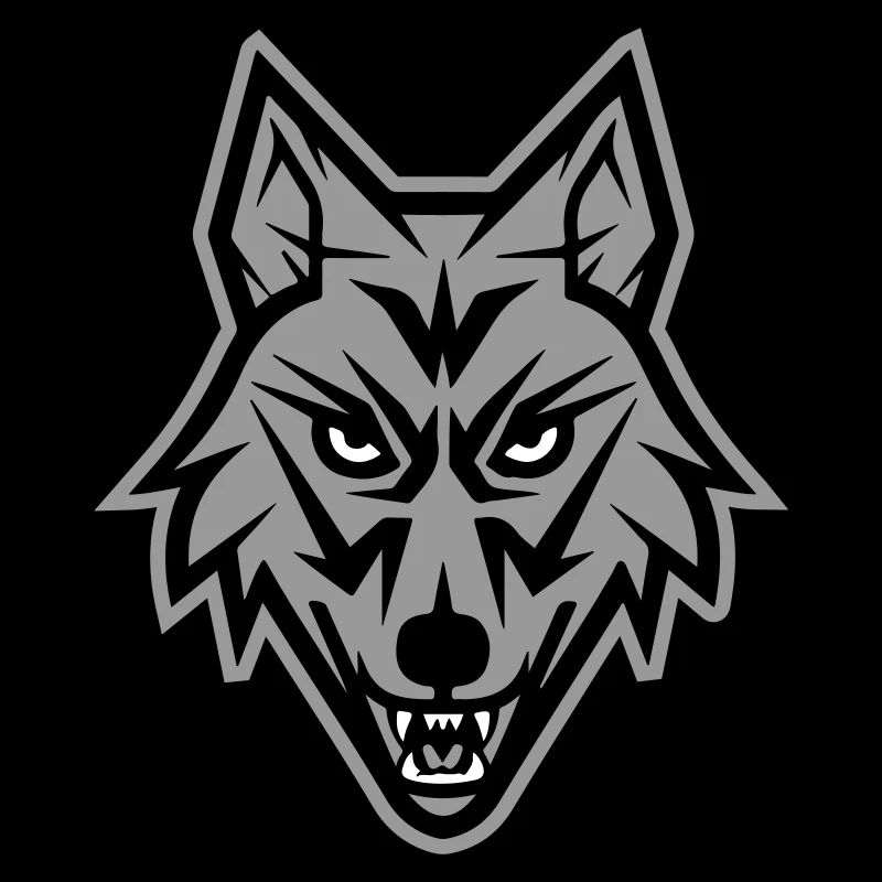 Wolf Symbol Portait Logo