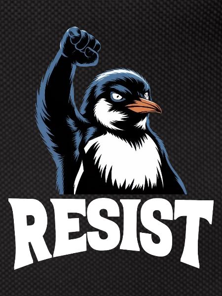 Penguin Protests Resistance Taxes