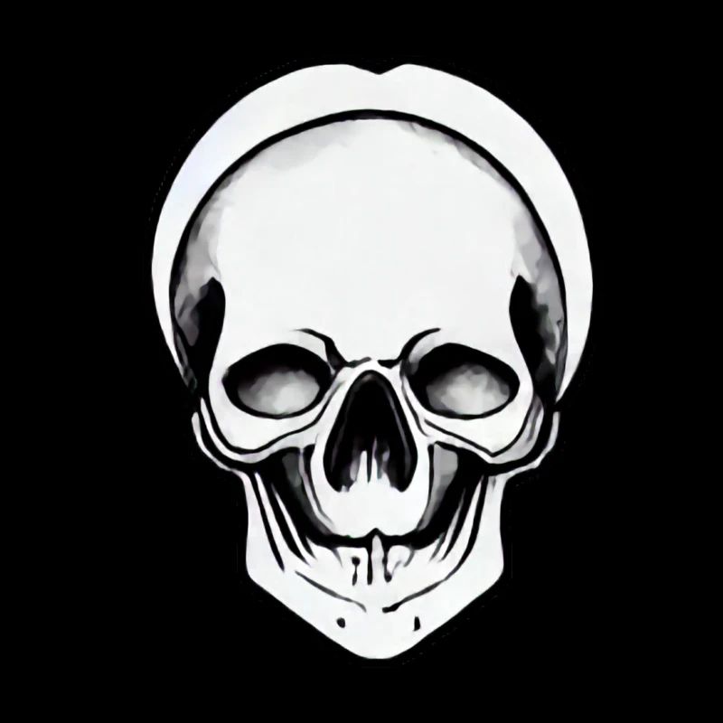 illustrierter Schädel