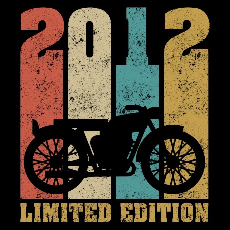 Vintage Motorrad 2012 Retro Geburtstagsgeschenk