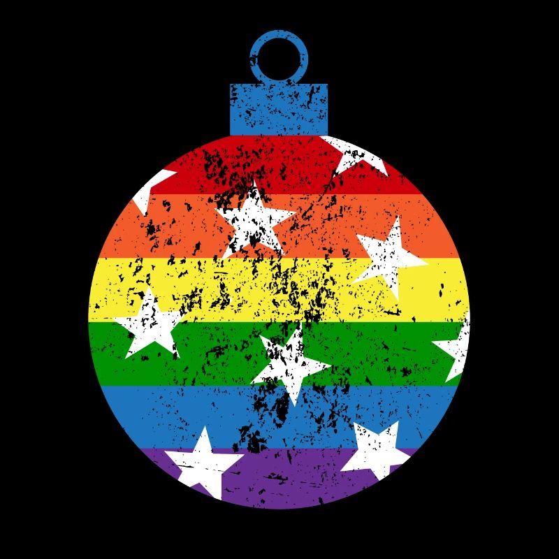 Regenbogen Weihnachtskugel Queer Gay Pride